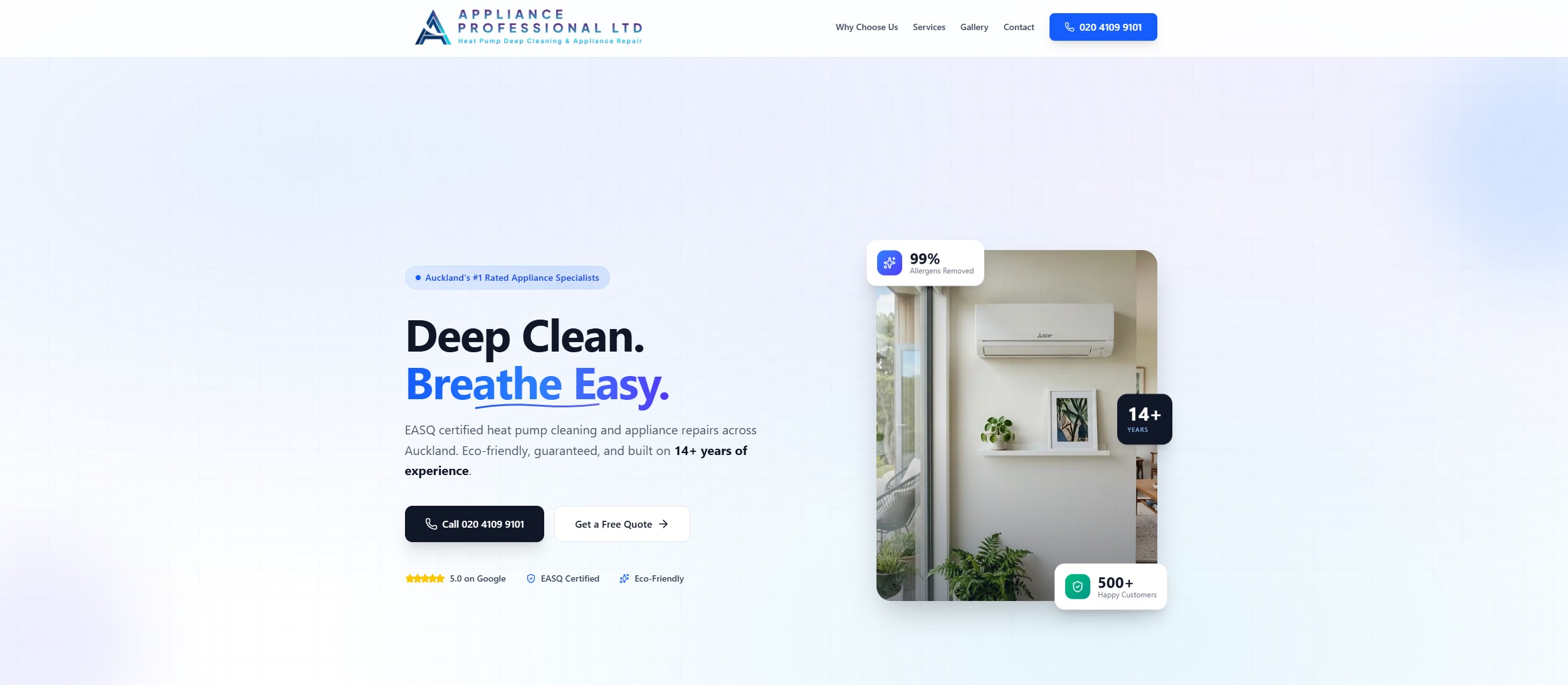 Appliance Professional NZ website preview
